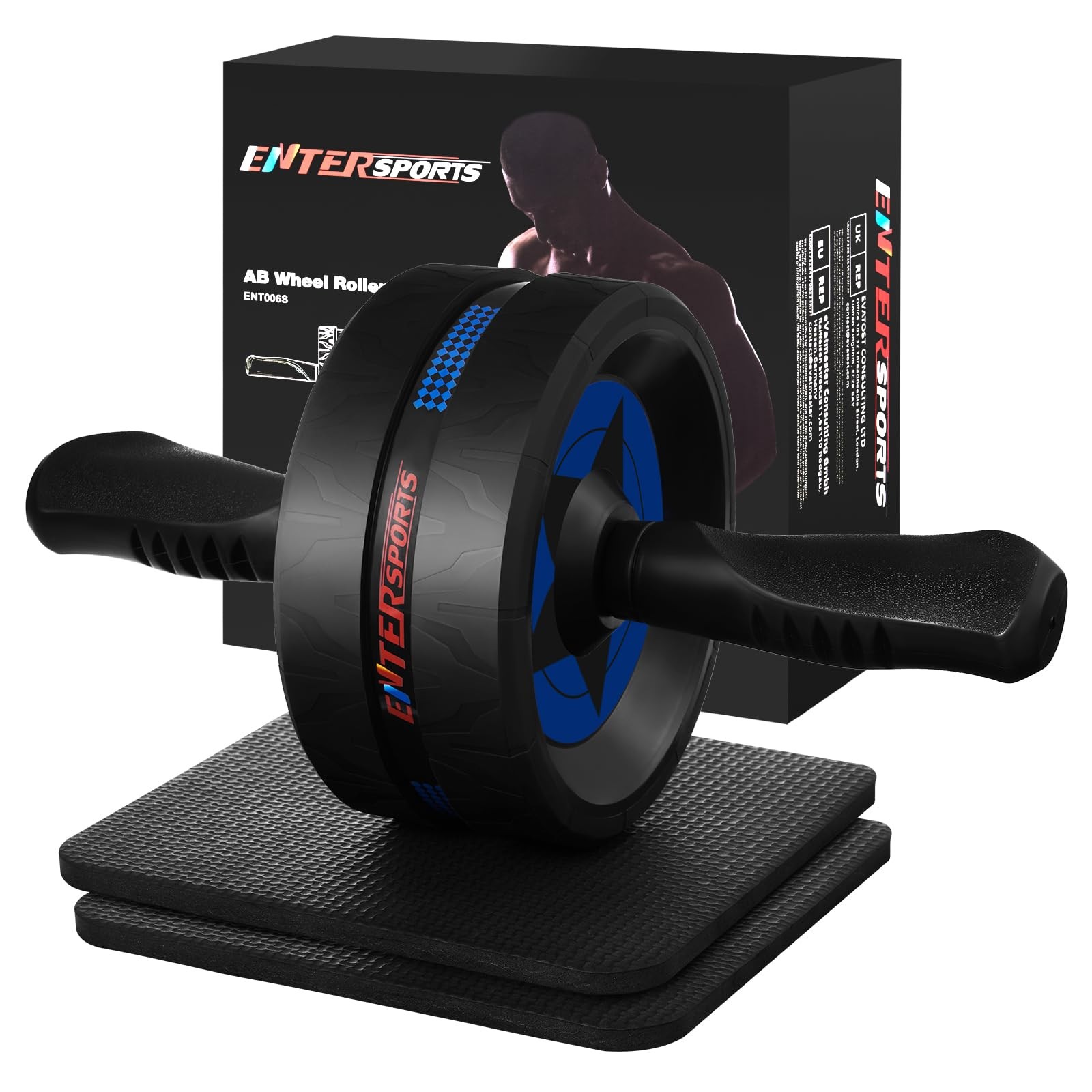 Ab Roller Wheel for Abs Workout - Abdominal Exercise Equipment with 2 Knee Pads
