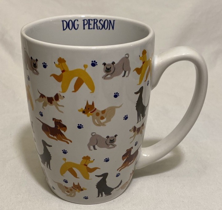 Parker Lane Studio Ceramic Coffee Mug Dogs/Paw Prints Dog Person 16oz NEW