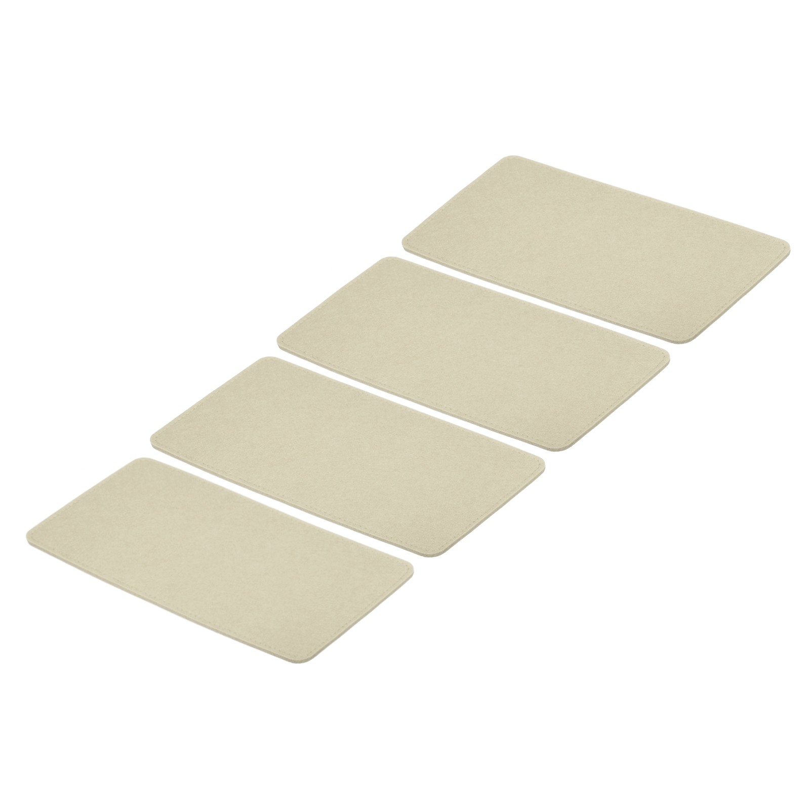 13.8''×7'' Felt Bag Base Shaper, 4pcs Bag Bottom Organizer Rectangle, Beige