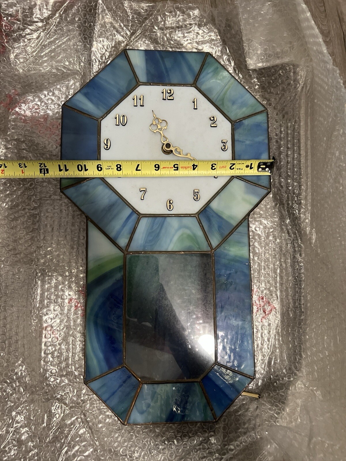 Vintage stained glass clock