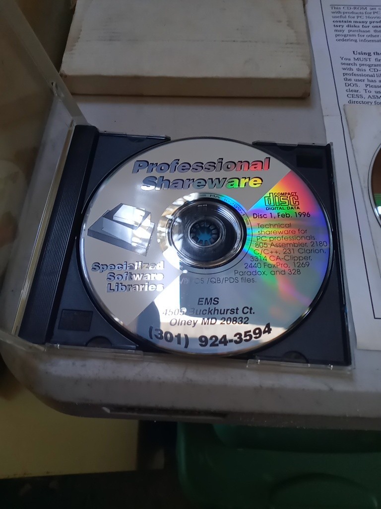 Vintage 1996 EMS Professional Software Shareware 4 CD-Rom Set with Extras