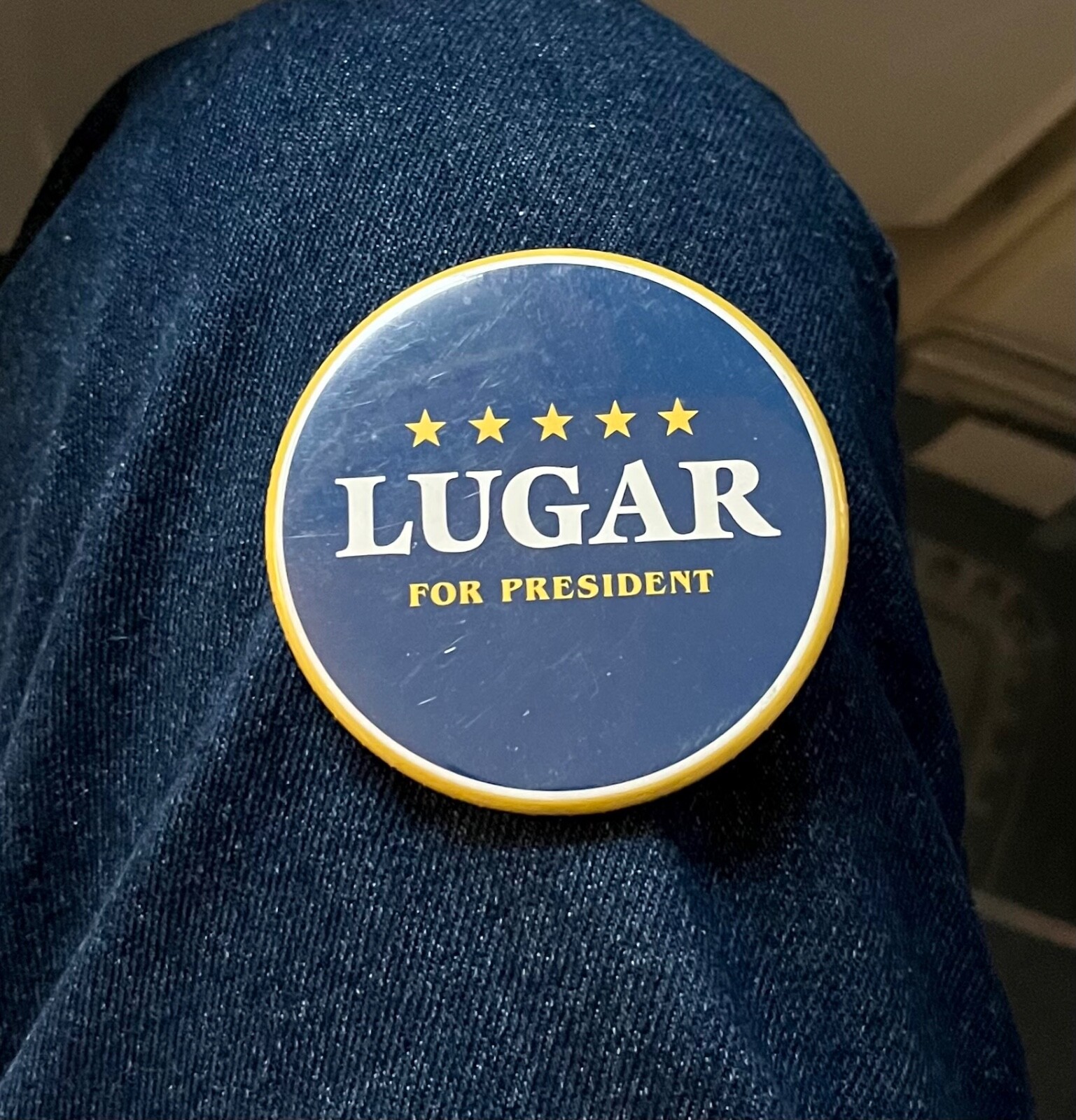 1996 Richard Lugar From Indiana For President 3" Cello Political See Remarks