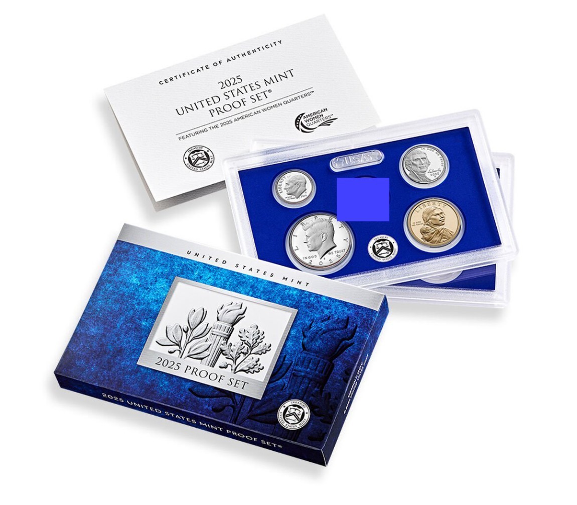 2025 S Proof Set Original Box & COA 9 Coins CN Clad No Penny
