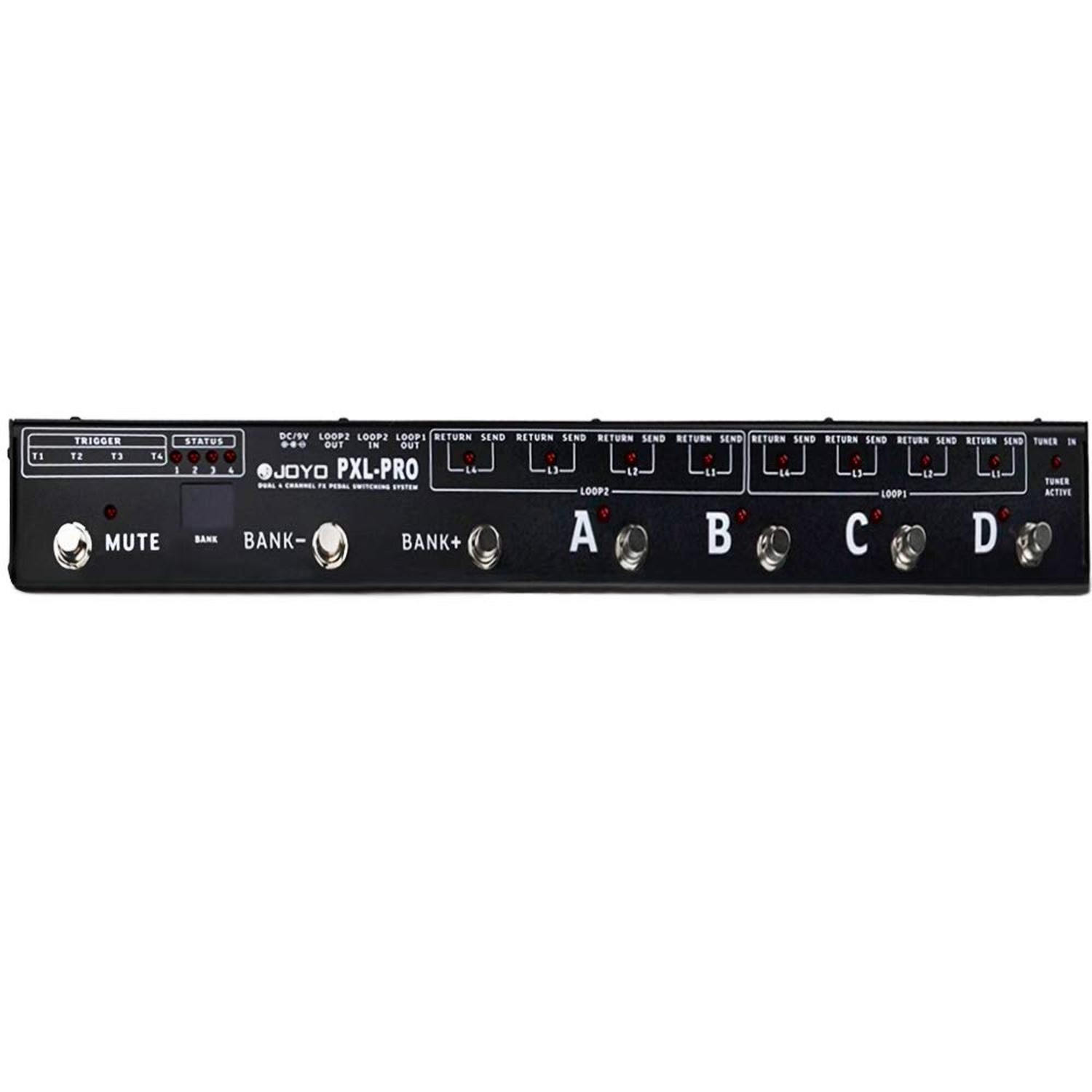 JOYO PXL-PRO Foot Pedal Controller Dual 4-Channel 8 Loop Programmable Pedal S...