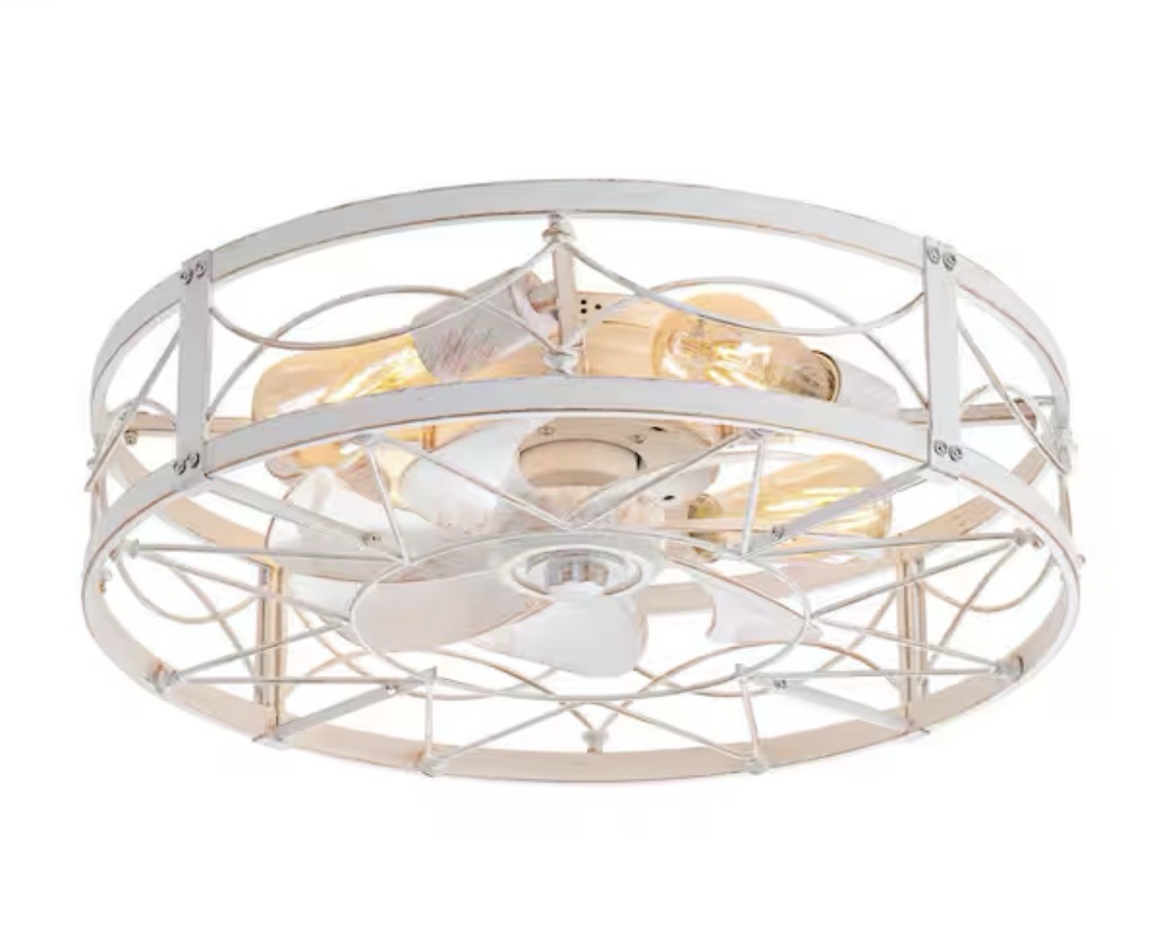 Webb. 20 in. 4-Light Indoor White/Gold Fan W/ Remote