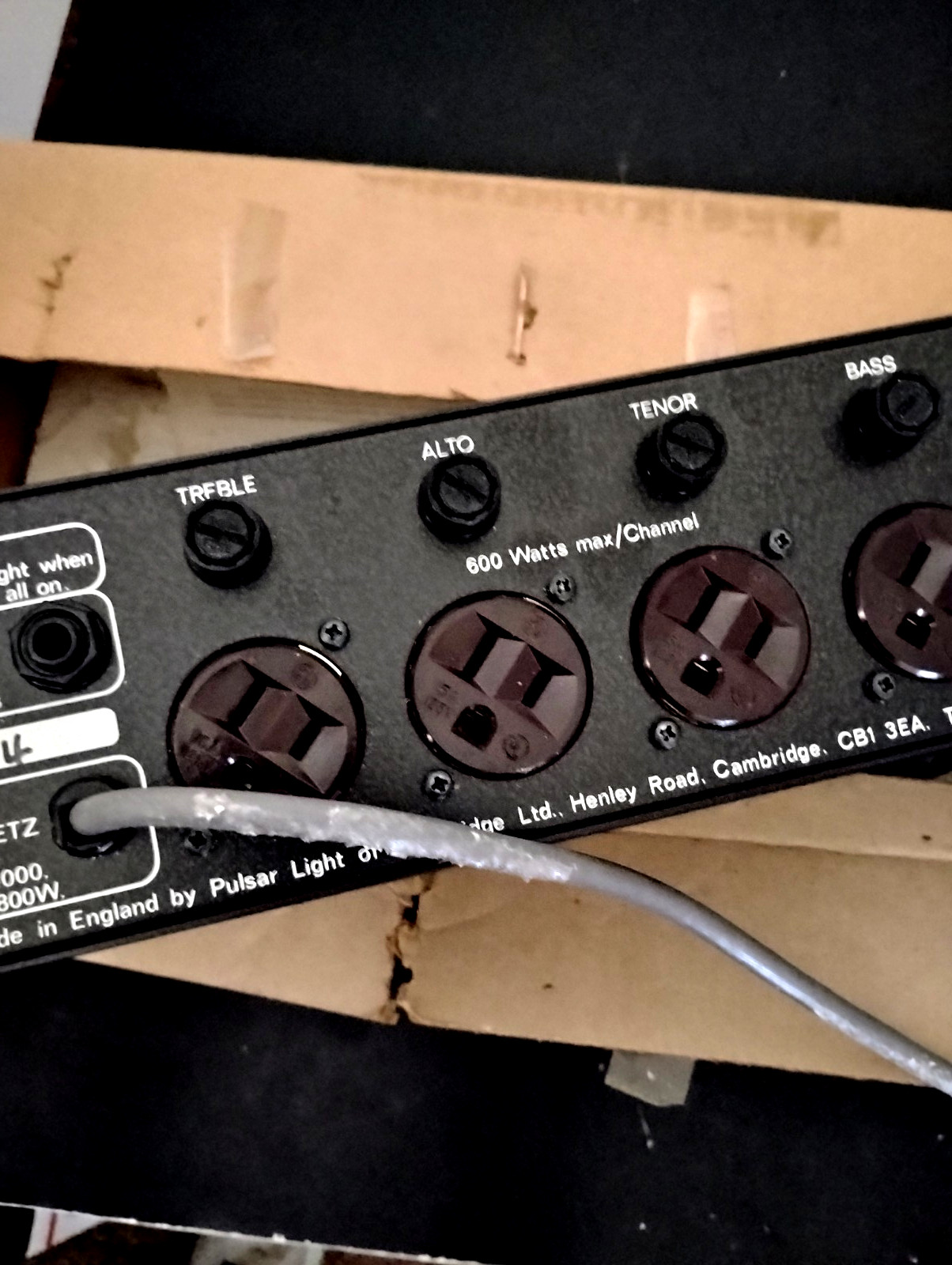 Pulsar Zero 4000 Lighting Controller - Audio Input Control, 1980's, Made In UK