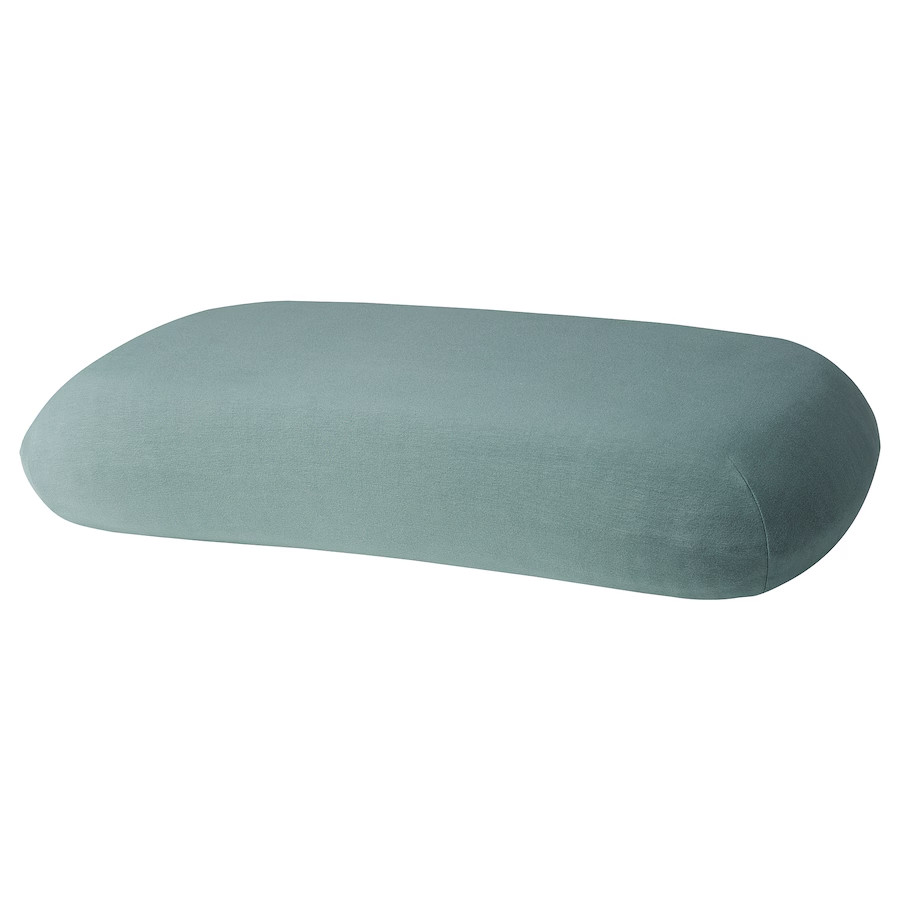 New Ikea TOCKENFLY Pillowcase for ergonomic pillow, green-gray 11x17" 705.373.28