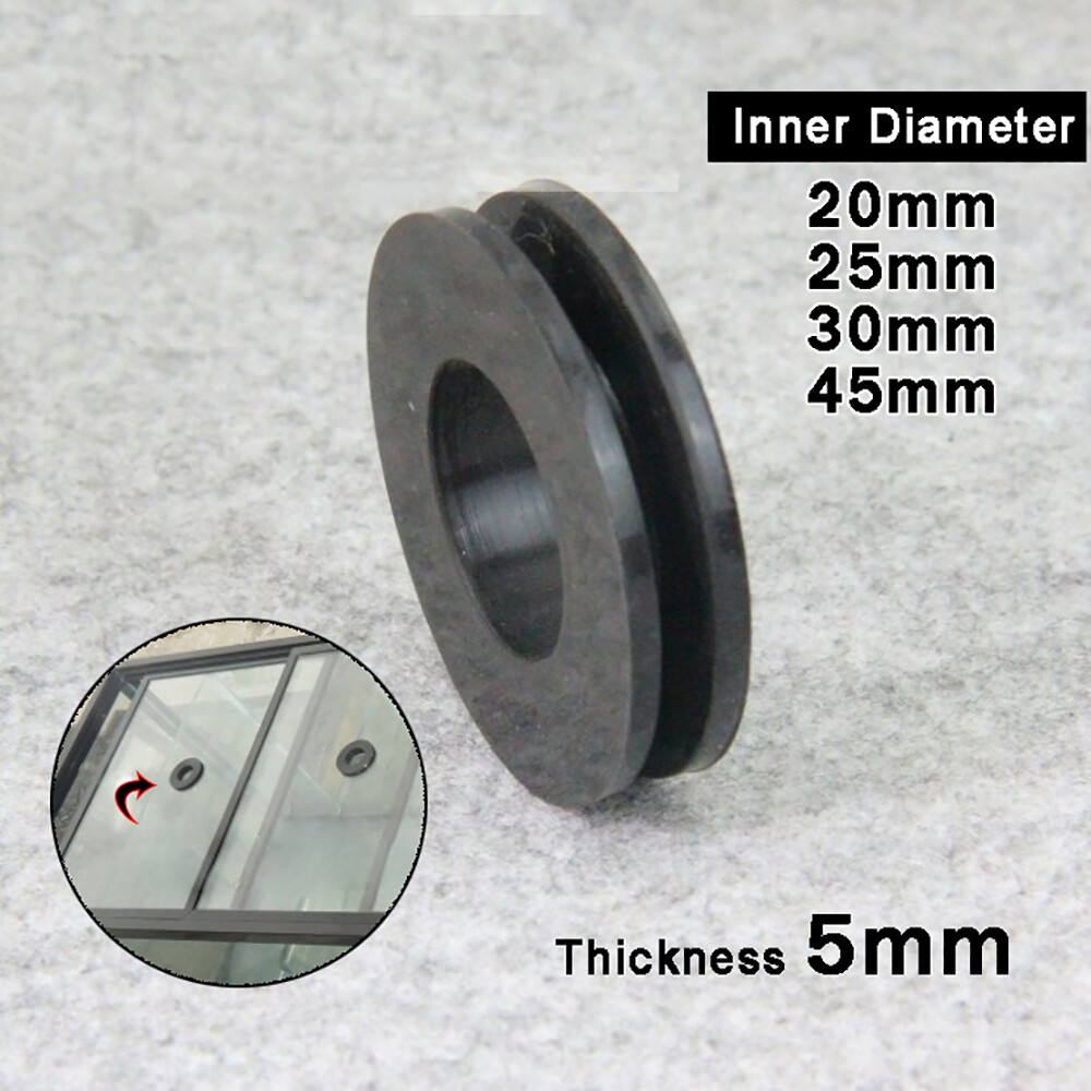 Wiring / Tube Grommets for 5mm Thick Glass, Rubber Grommet Open, sie 20mm-45mm