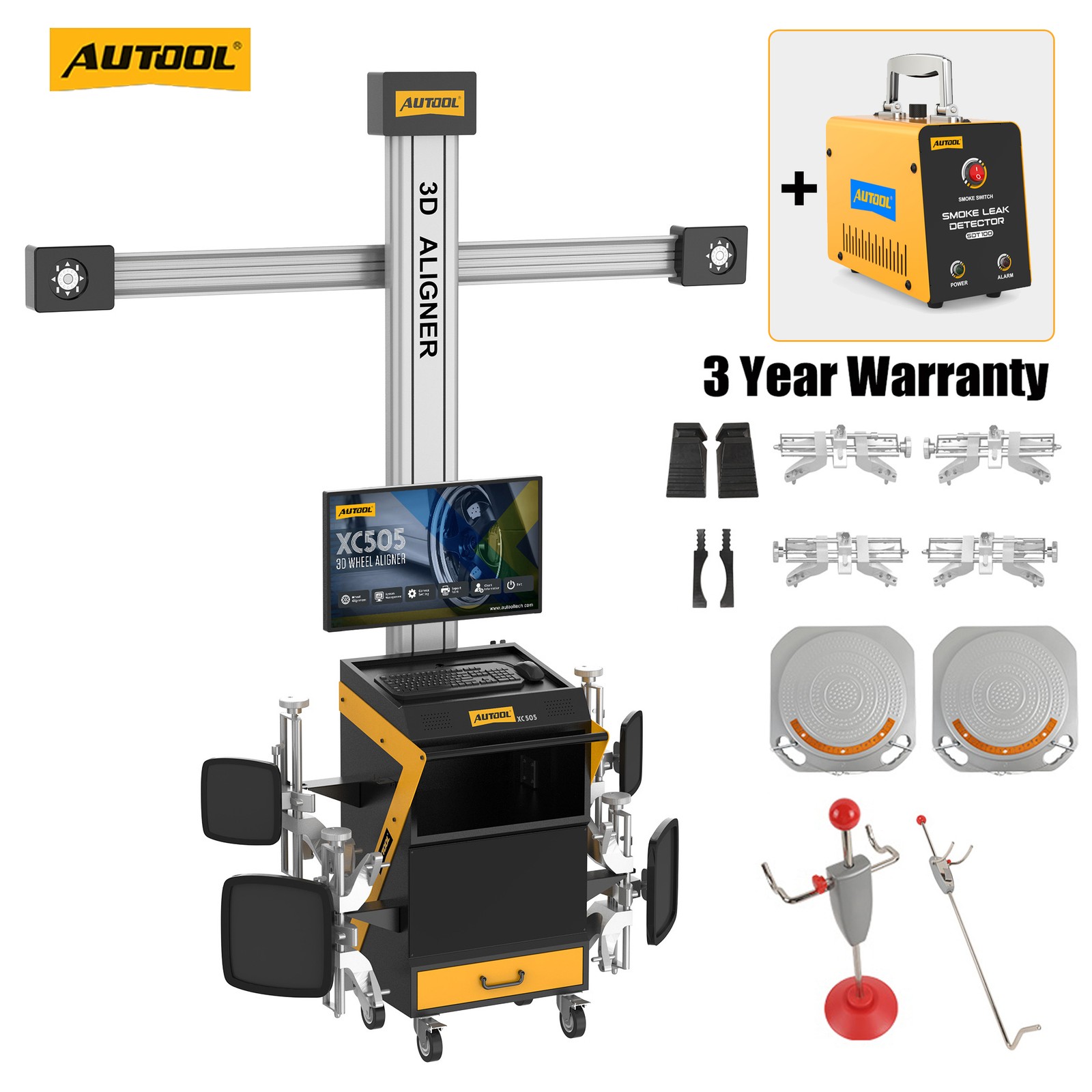 3D Wheel Alignment Machine Wheel Aligner Fully Automatic Work On 4 Post Lift