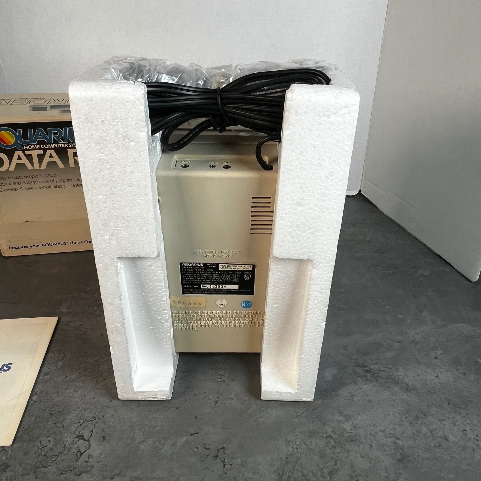 Mattel Electronics Aquarius Data Recorder 4394 Vintage Home Computer System New