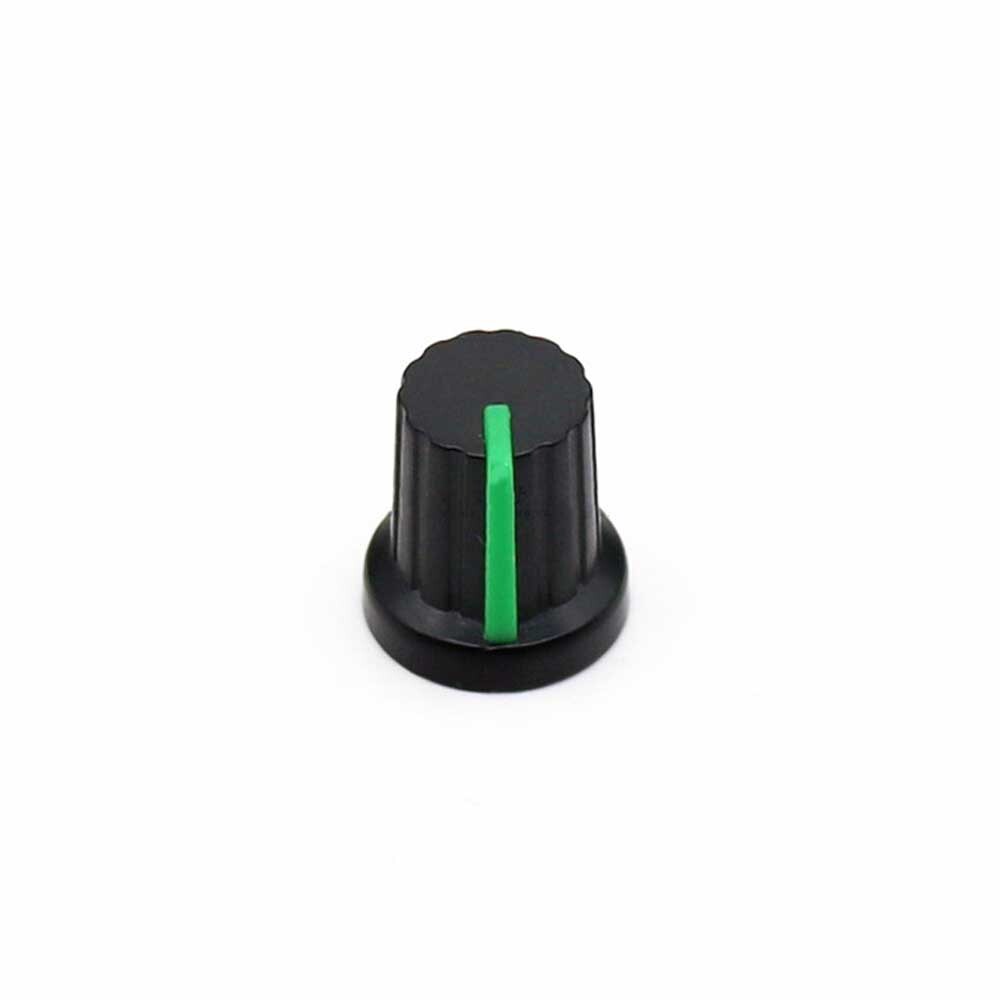 40Pcs 6mm Shaft Hole Plastic Threaded Knurled Potentiometer Knobs Cap KIT 15*15