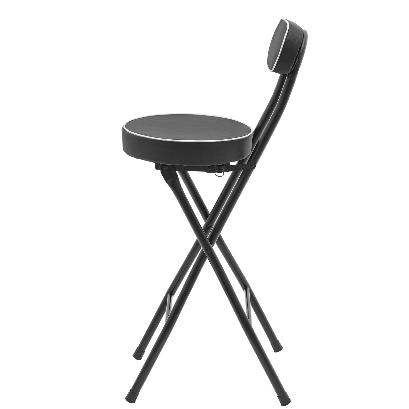 2PCS High Chairs Bar Stool Portable Folding Stool Cushioned Padded Folding Stool