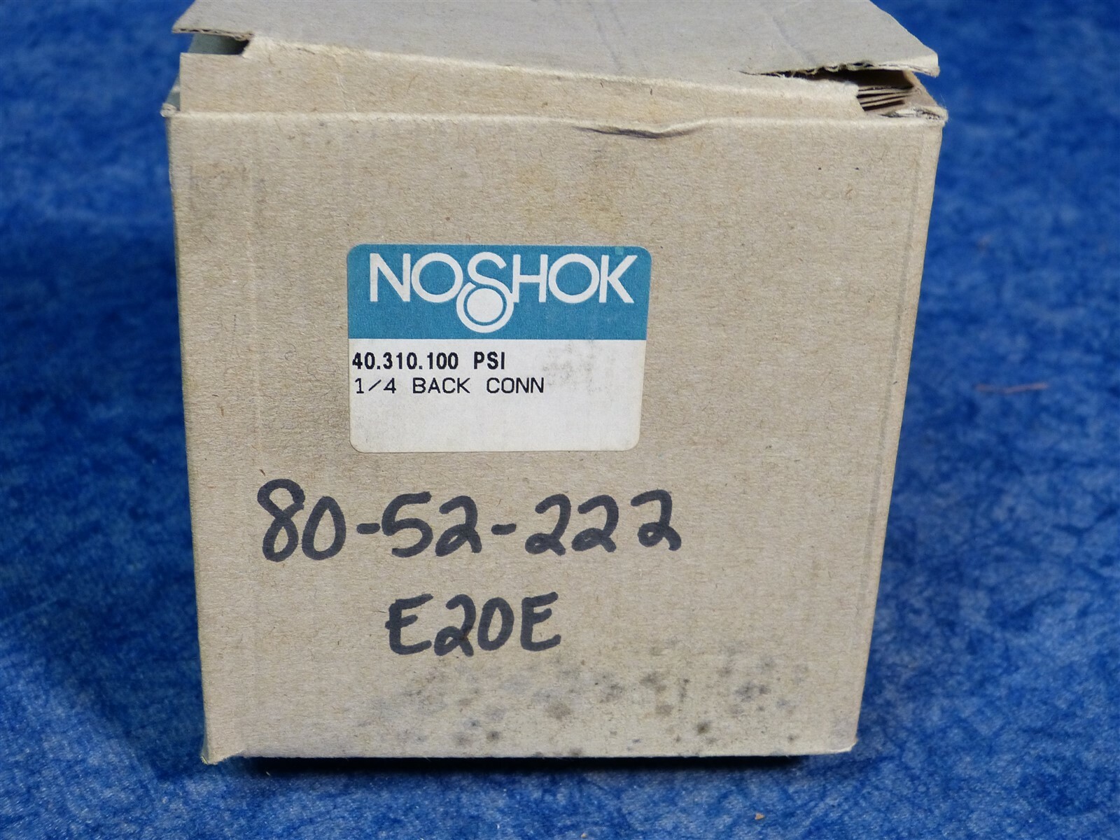 NOSHOK 40.310.100 4" Face 1/4"NPT Back, 0-100 PSI Pressure Gauge Liquid