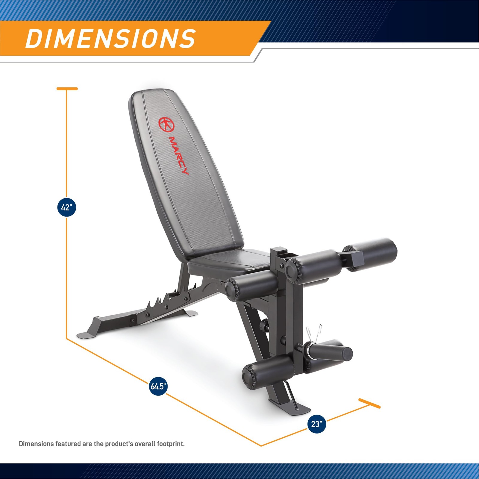Adjustable 6 Position Utility Bench with Leg Developer and High Density Foam ...