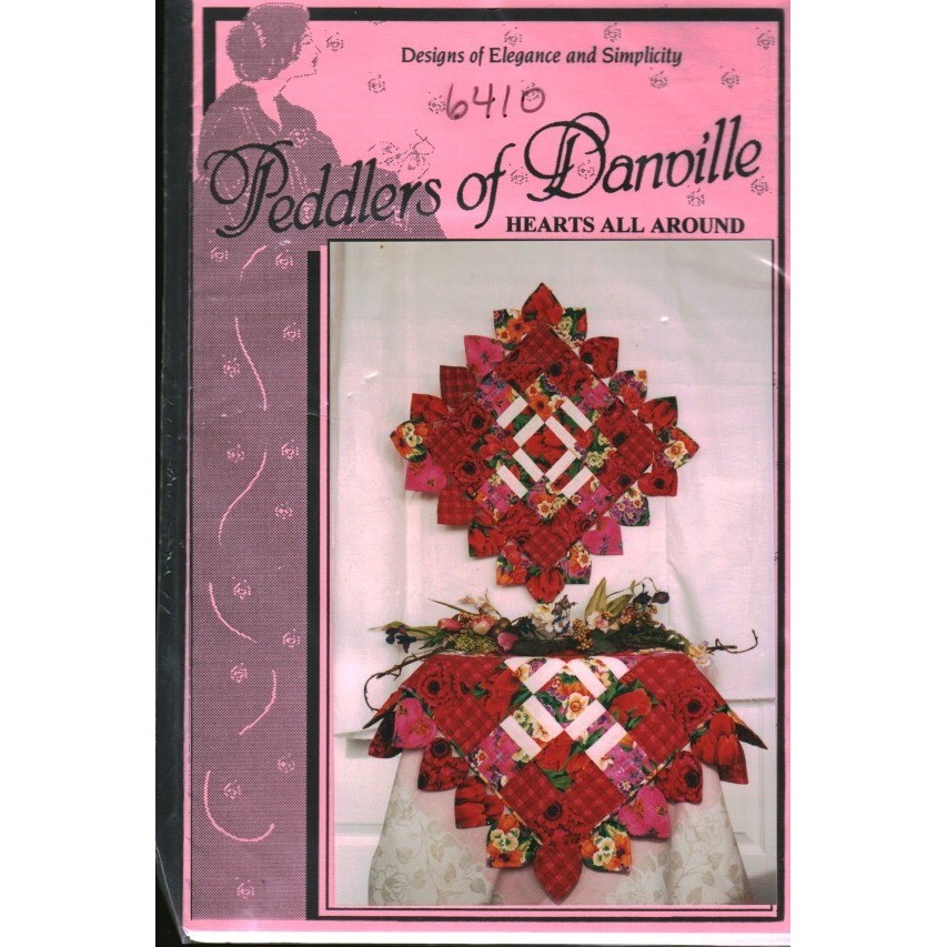 Peddlers of Danville Hearts All Around Quilting Pattern Susie M Robbins 6410