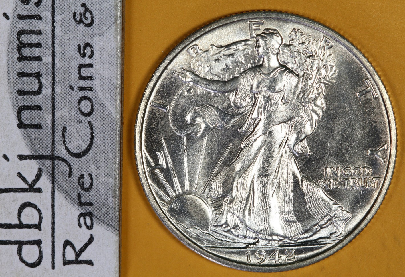 1942 S - Walking Liberty Half Dollar - 50¢ - BU - Details Cleaned