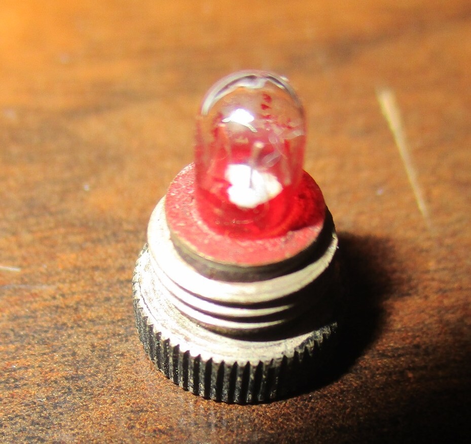 Vintage Red Mazda 323  Miniature Lamp 3V Screw Base