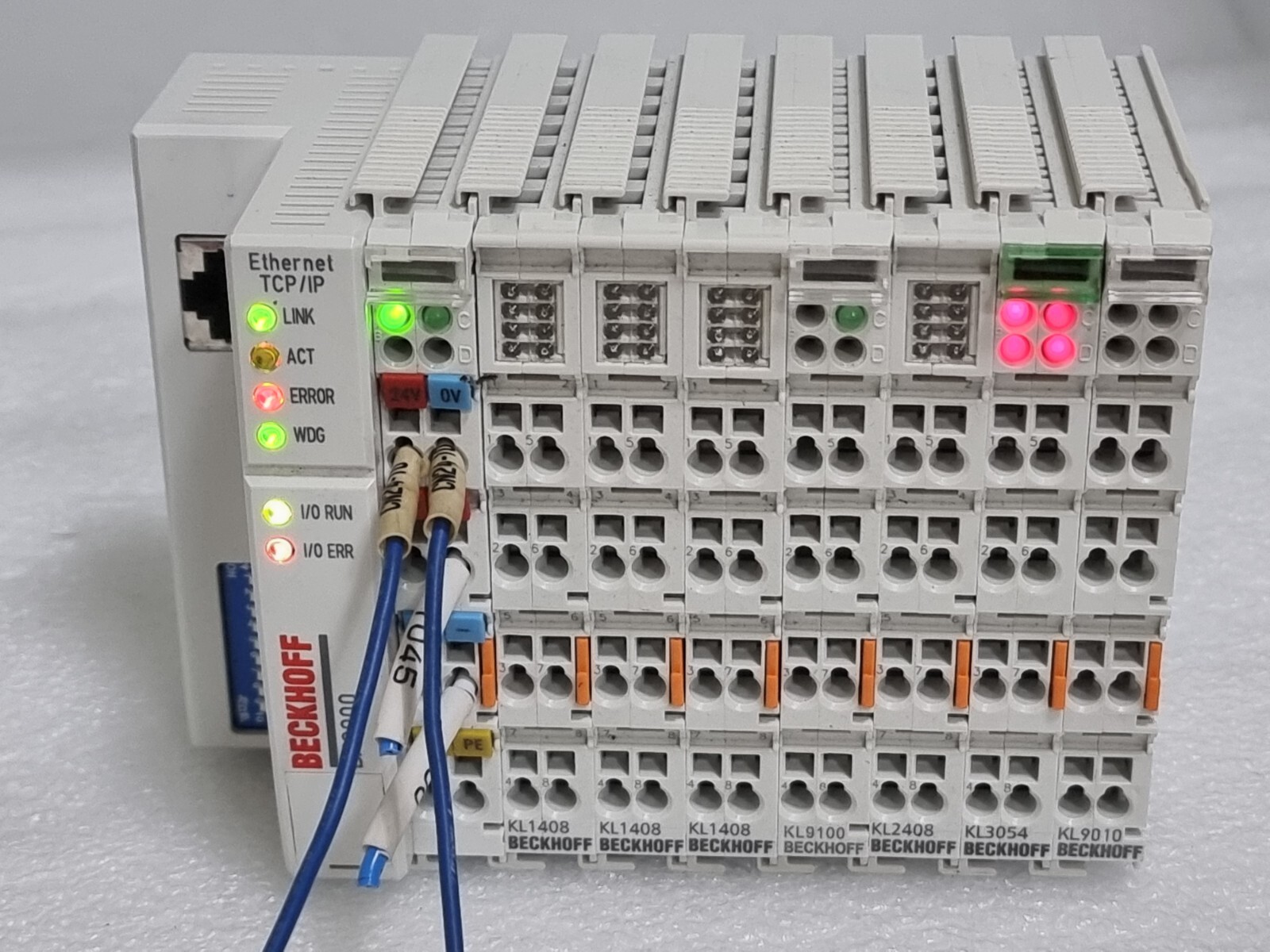 BECKHOFF PLC BK9000, KL1408[3], KL9100, KL2408, KL3054