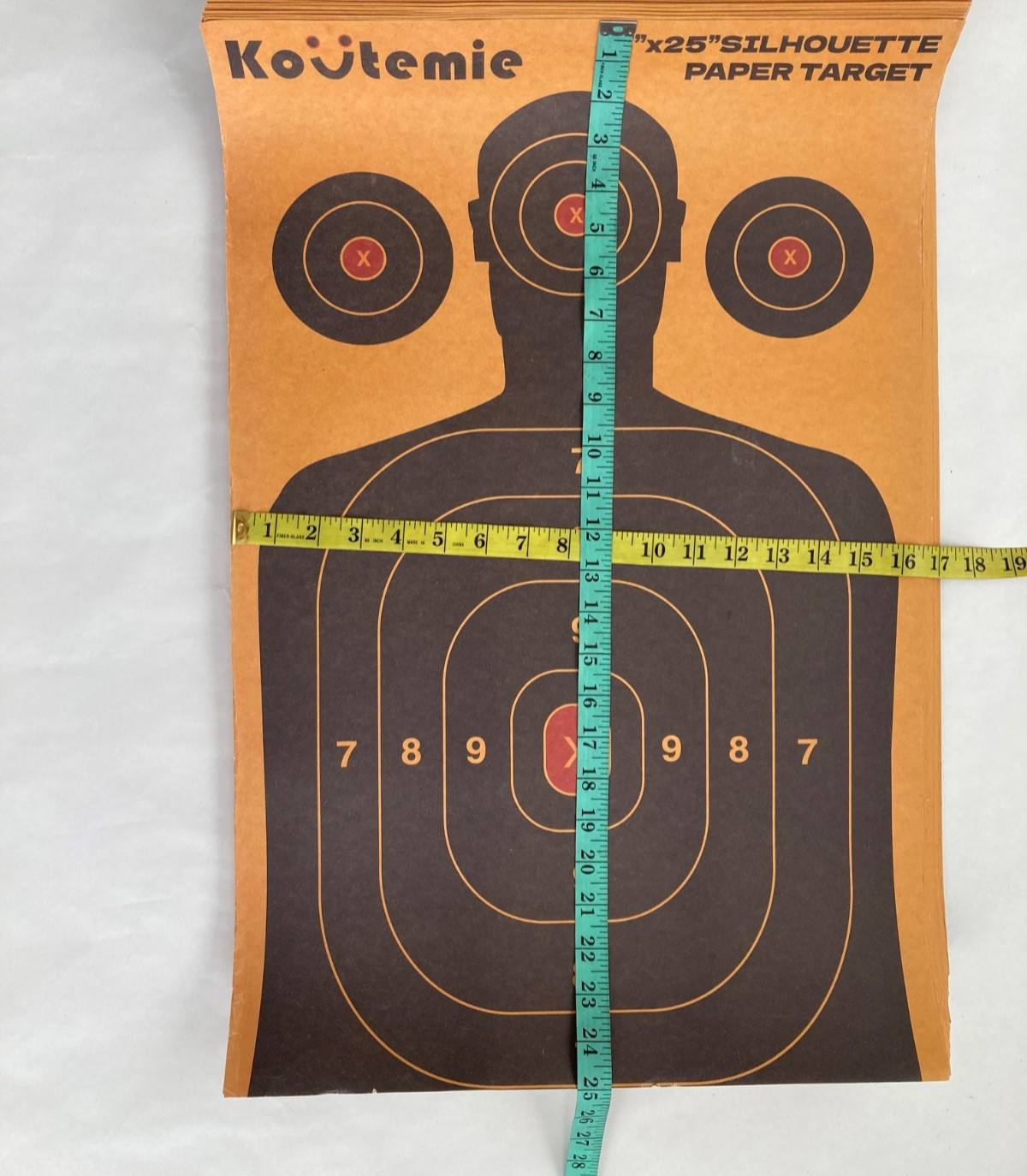 10 pieces of Koutemie Shooting Targets — 17 inches X 25 Inches Paper Yellow
