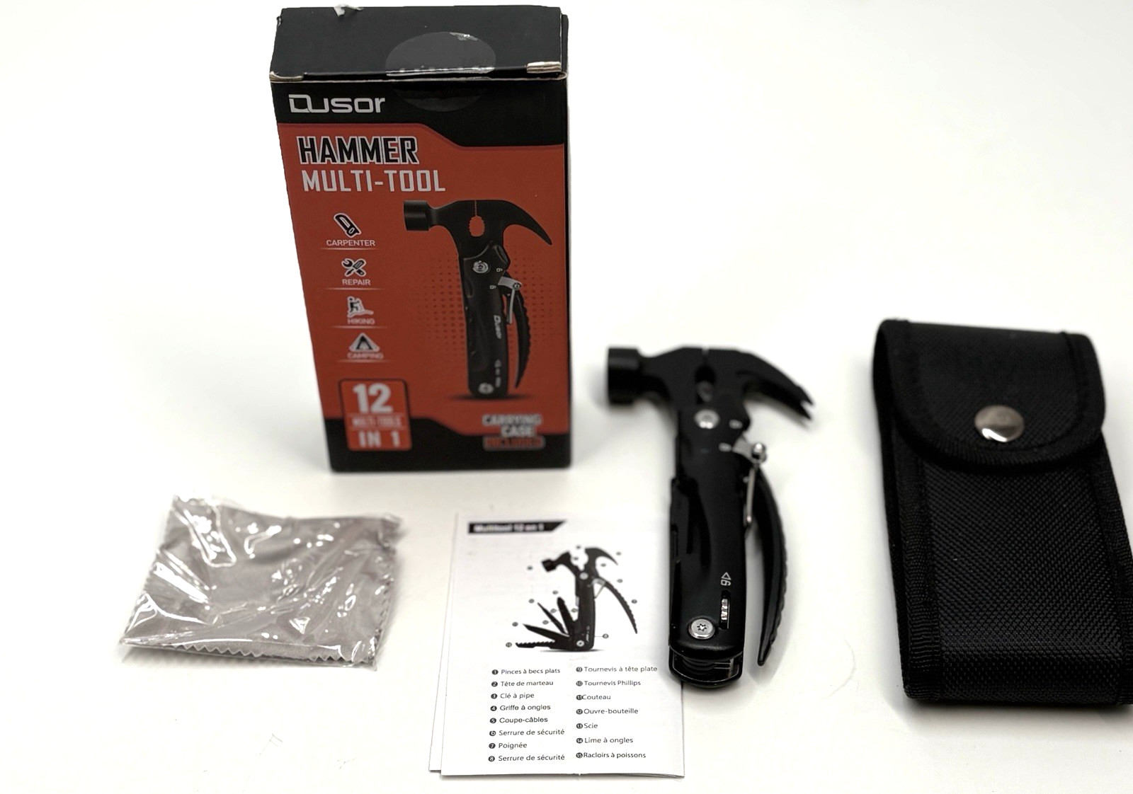 Dusor Hammer 12 Multi-Tools in 1with Case