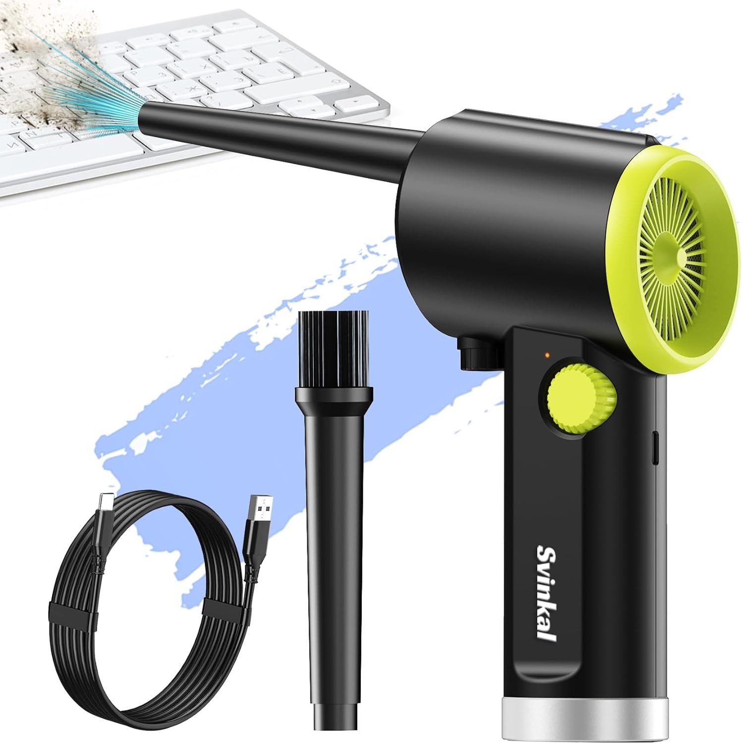 Svinkal Compressed air Duster Electric, Computer air Blower Gun, air Blower
