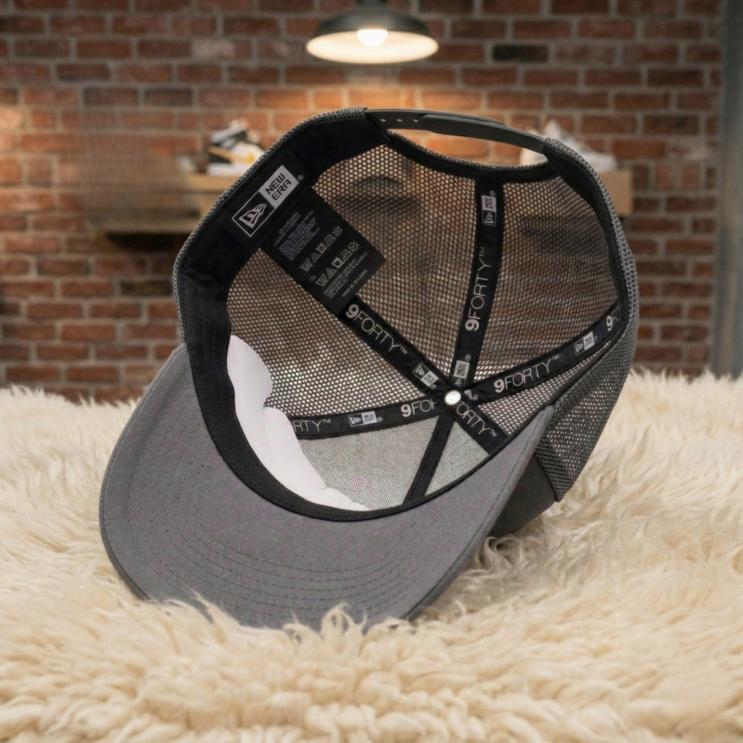 Embroidered USPS Logo Trucker Hat Gray Mesh Back Adjustable Postal Service Cap