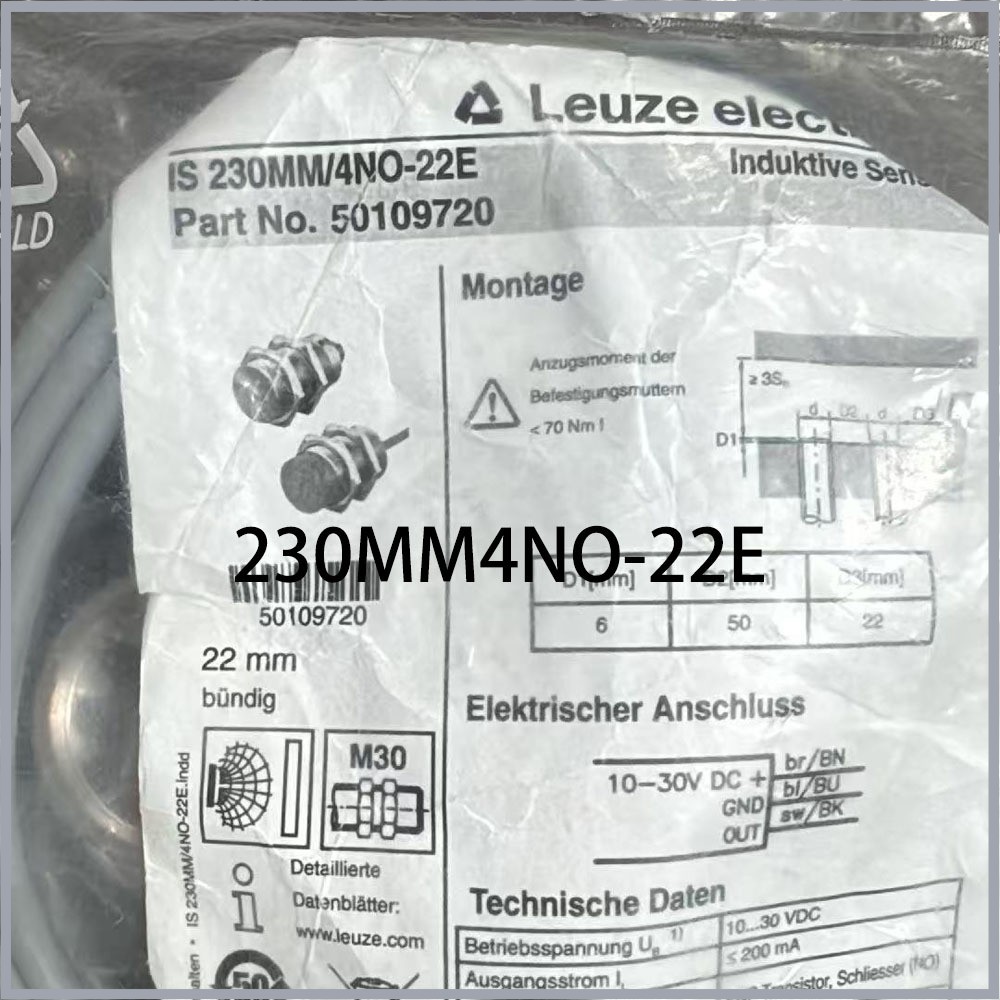 LEUZE sensor brand new IS 230MM/4NO-22E 50109720 IS 23OMM/4NC-10E-S12 50111871