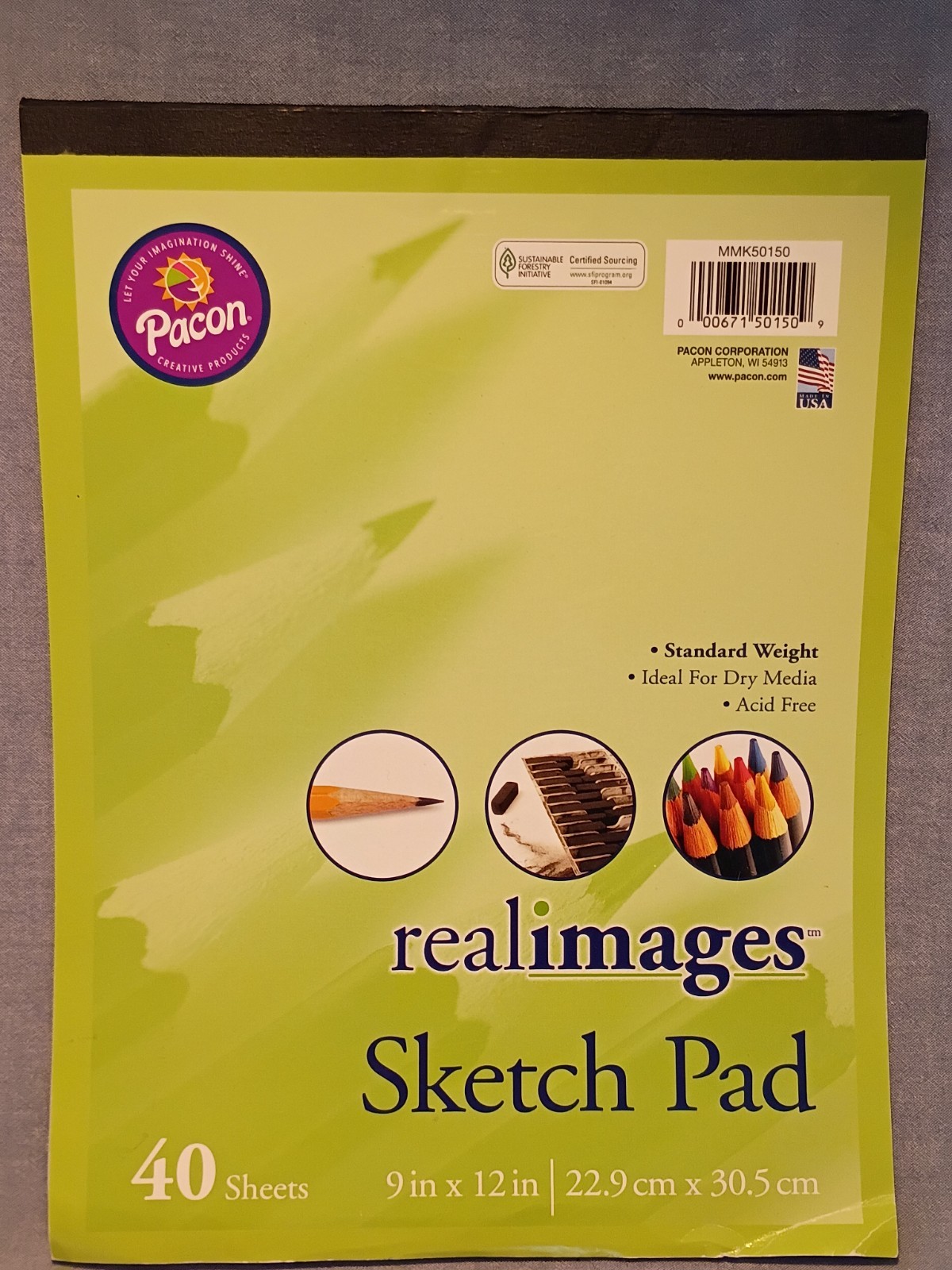 Pacon realimages Sketch Pad Standard Weight 40 Sheets
