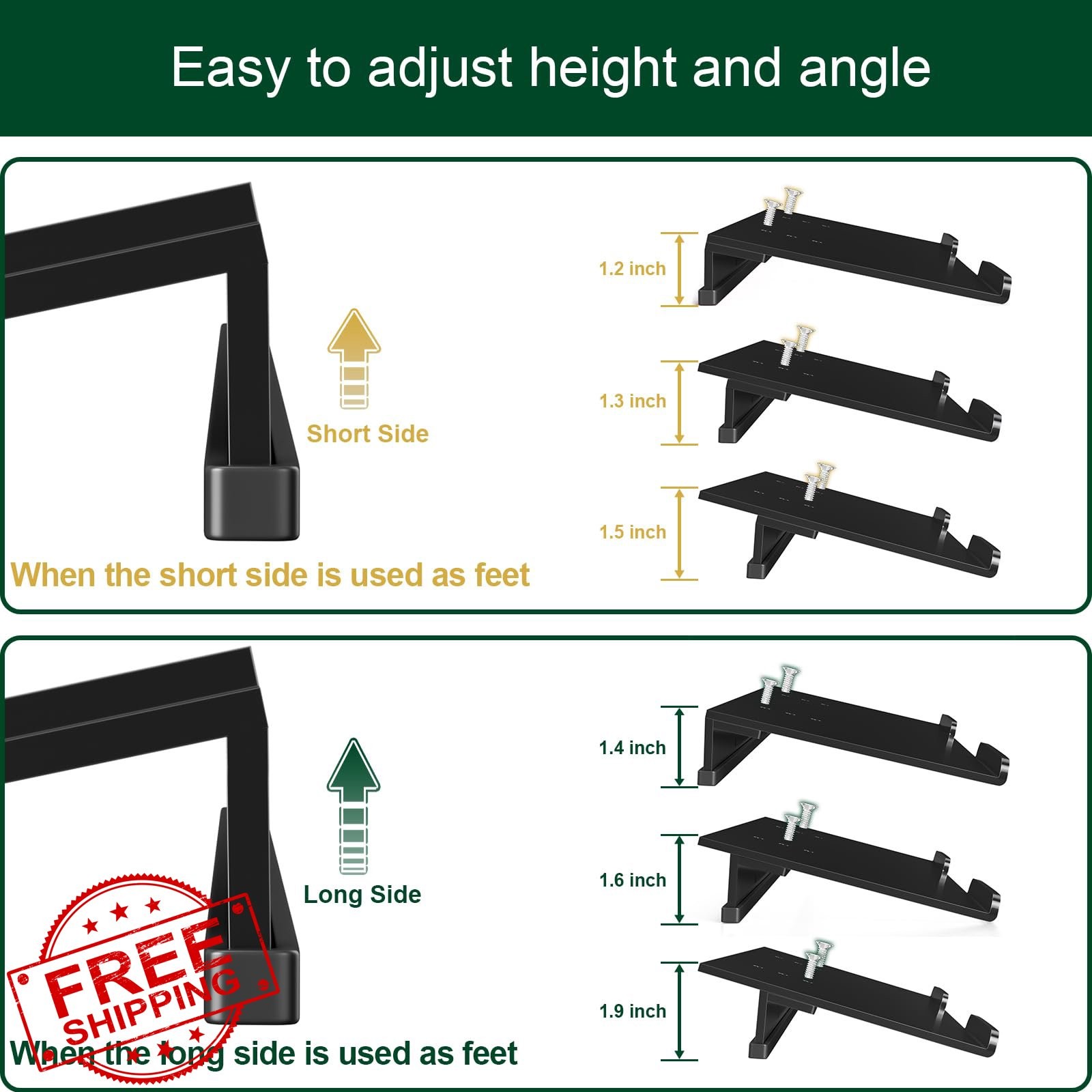 KEENWEGO Black Keyboard Stand Adjustable