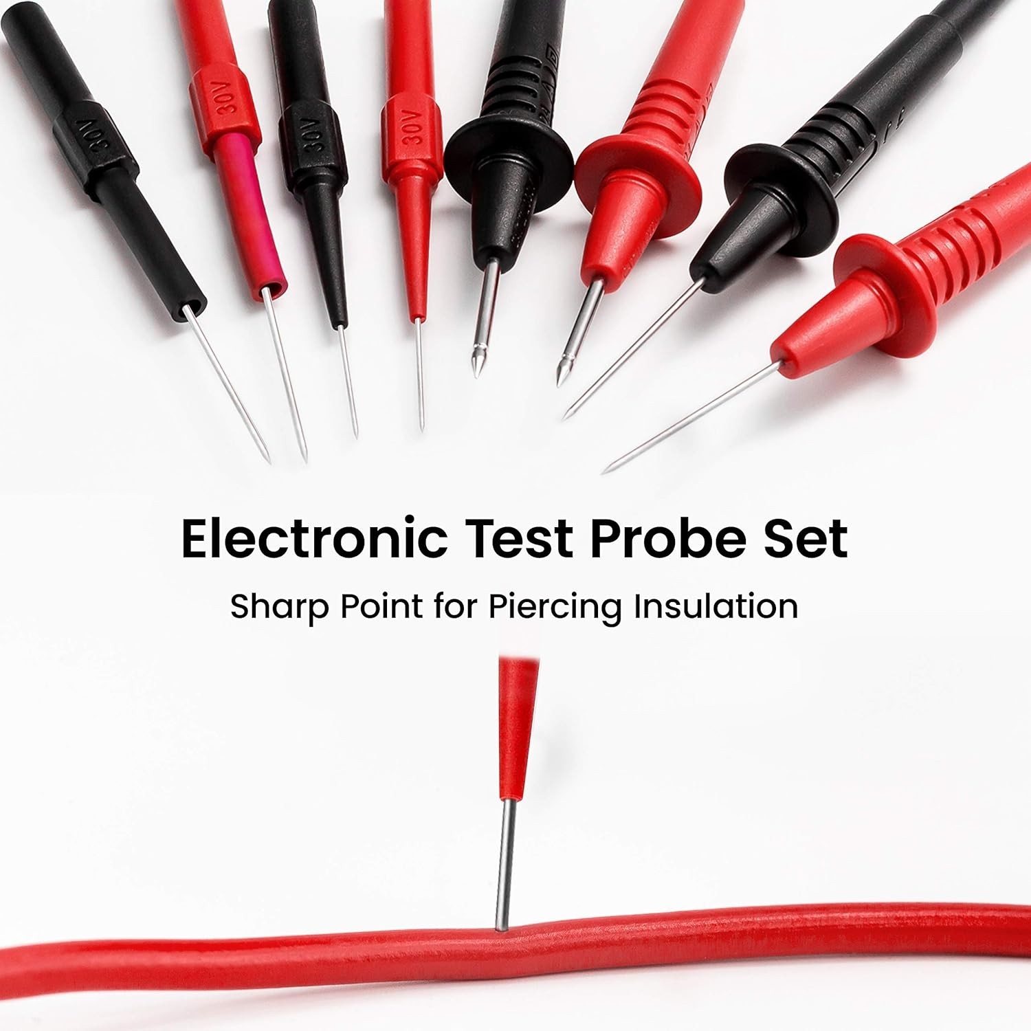 23PCS Multimeter Leads Kit with Replaceable Precision Probes Set and Alligat...