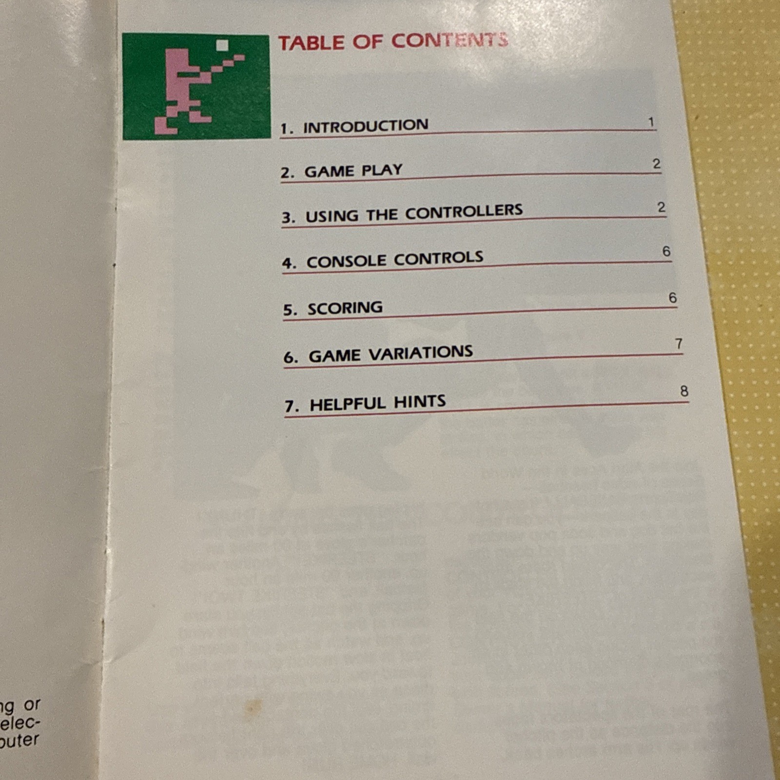 1982 Atari Baseball Game Booklet