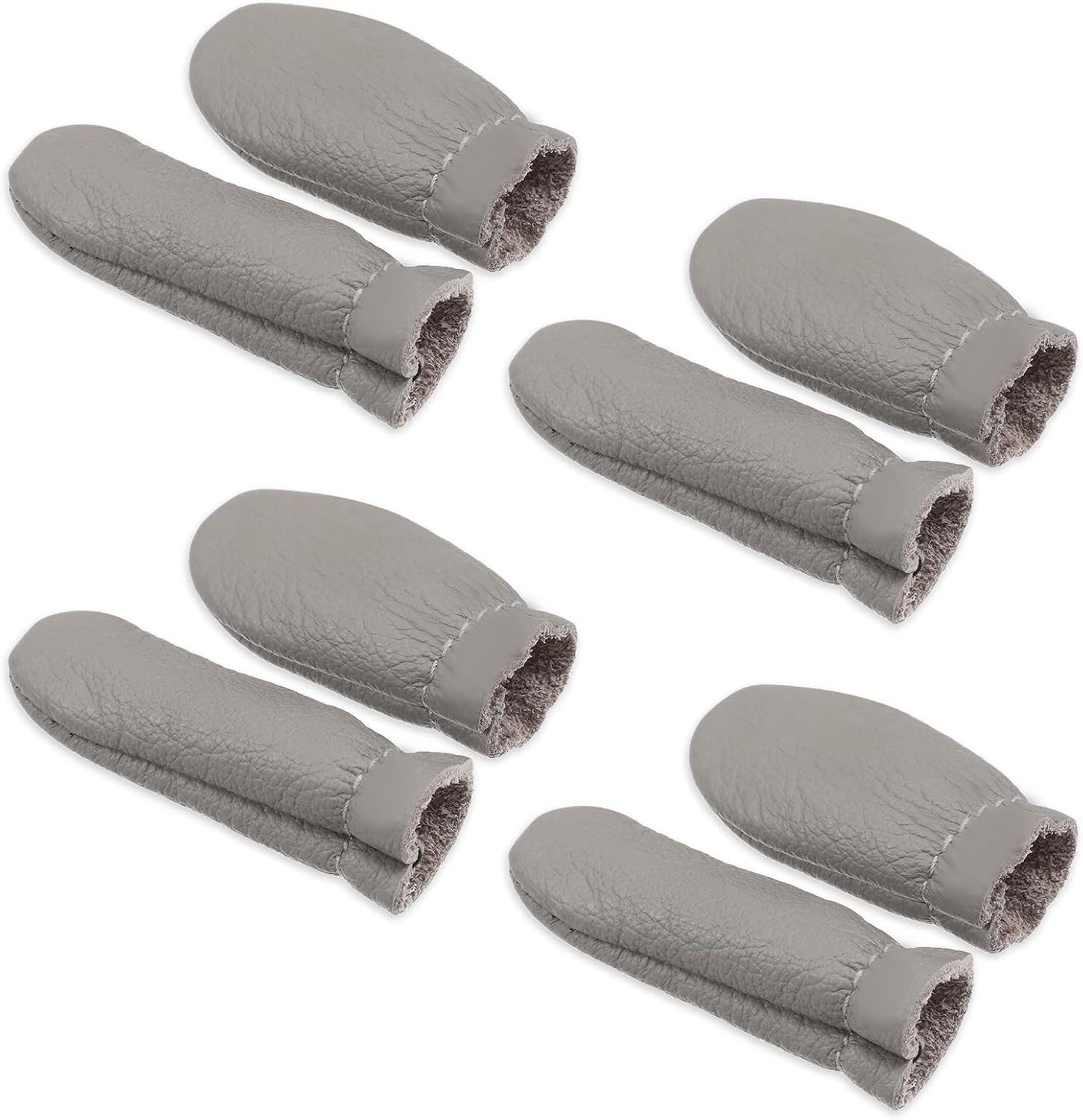 4 Pairs Leather Finger Cots Needle Felting Finger Protector Embroidery Crochet P