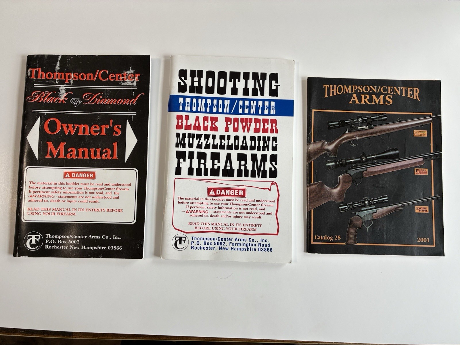 Thompson Center Arms Early 2000's Black Diamond Manuals and Catalog