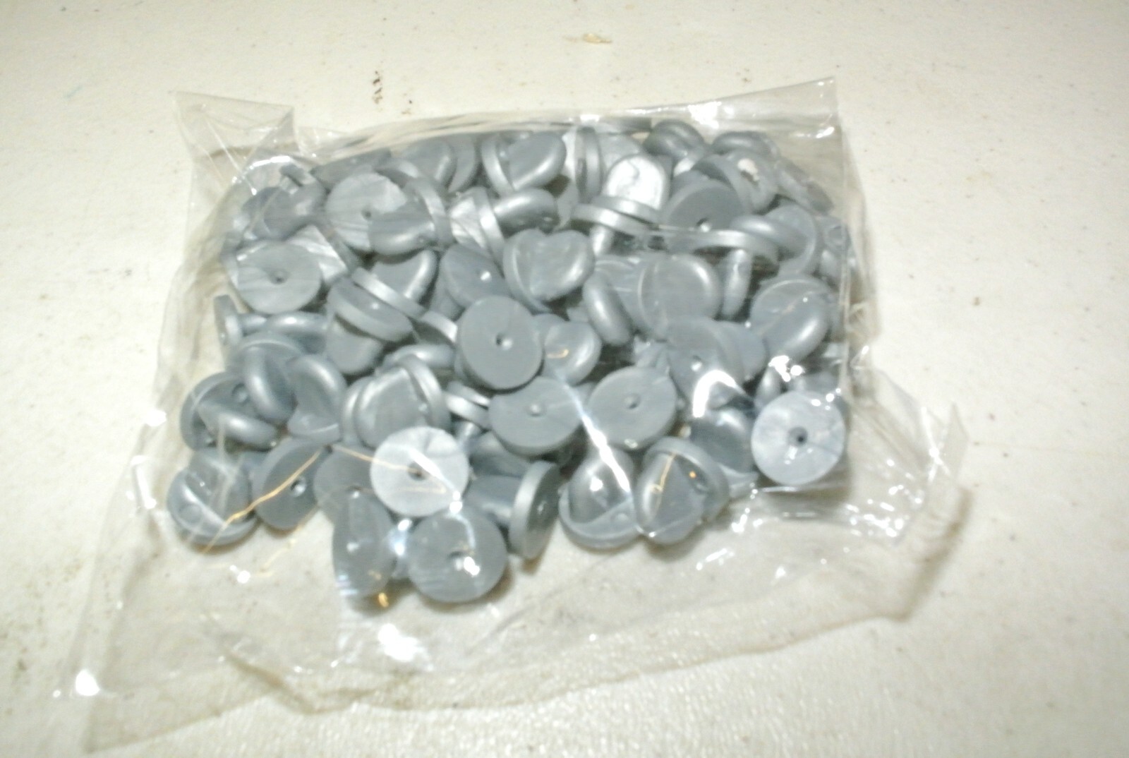 Gray Rubber Clutches for Military Pins Great for Hats 100 pack
