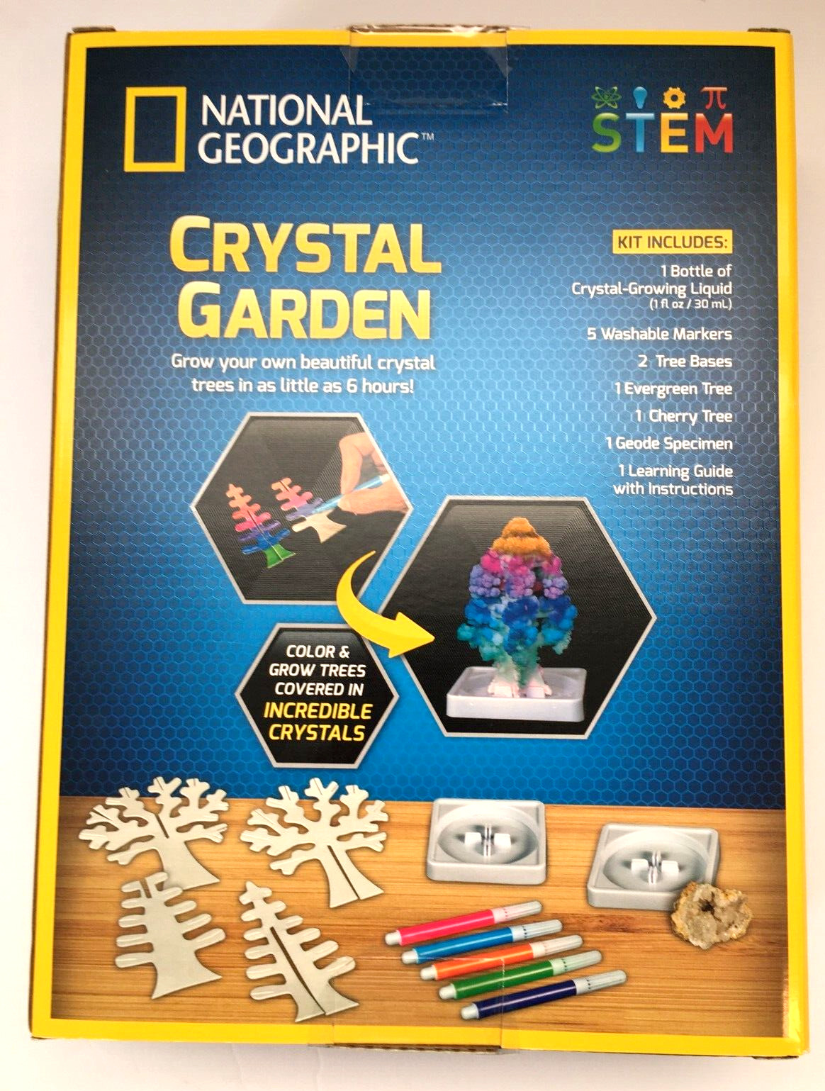 Crystal Garden Growing Kit Experiment Summer Learning Nat'l Geographic Gift