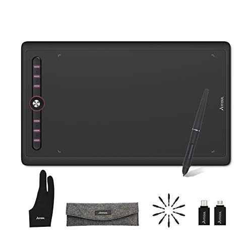 M0610Pro Drawing Tablet, 10x6 Inch, Tilt Support, Scroll Wheel | Battery-Free