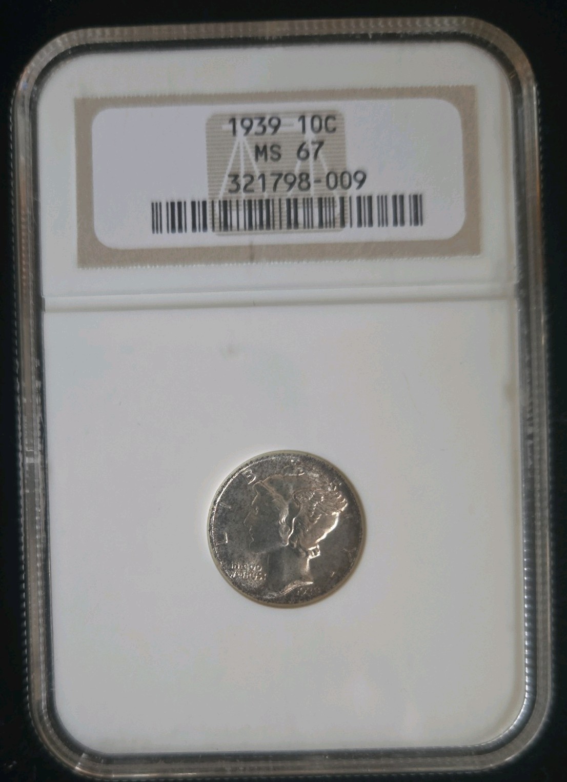 1939 Mercury Dime NGC MS 67 “Old Holder”