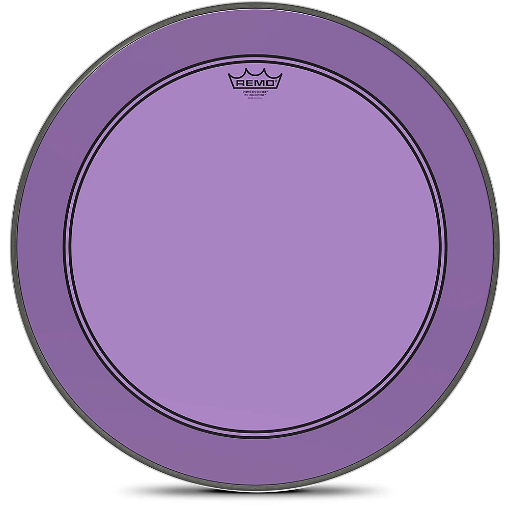 Remo Powerstroke P3 Colortone Purple Bass Drum Head 22 in.
