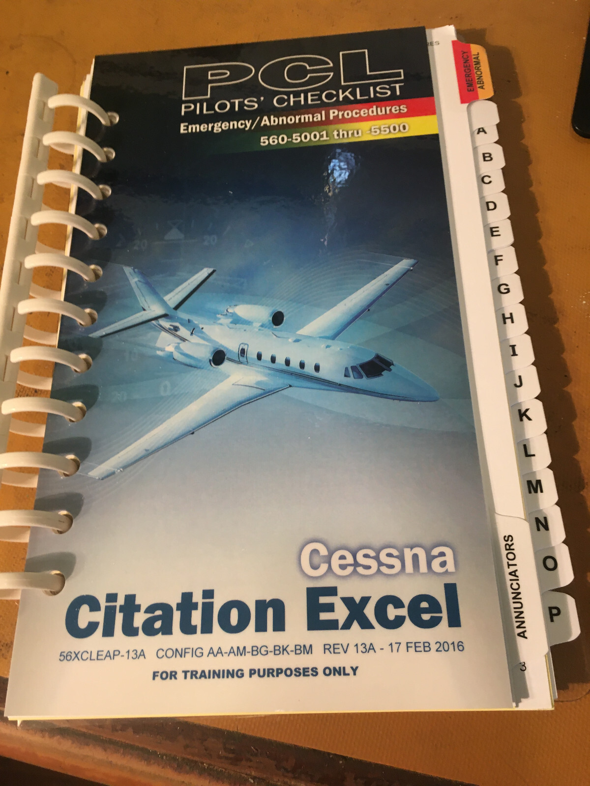Cessna Citation Excel 560XL Pilot's Emergency /Abnormal Procedures Checklist