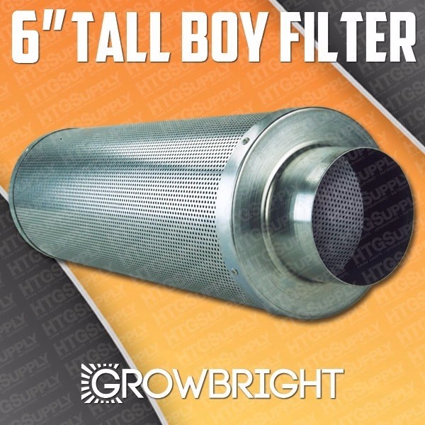 6" X 28" GROWBRIGHT TALL BOY ACTIVATED CARBON CHARCOAL FILTER ODOR SCRUBBER