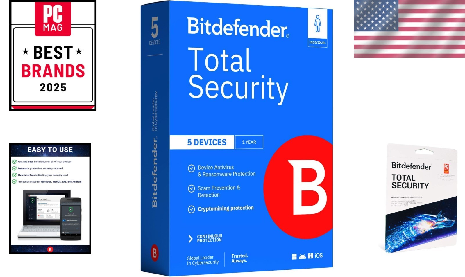 Total Security 2026: Elite Antivirus & Internet Security Suite for 5 Devices