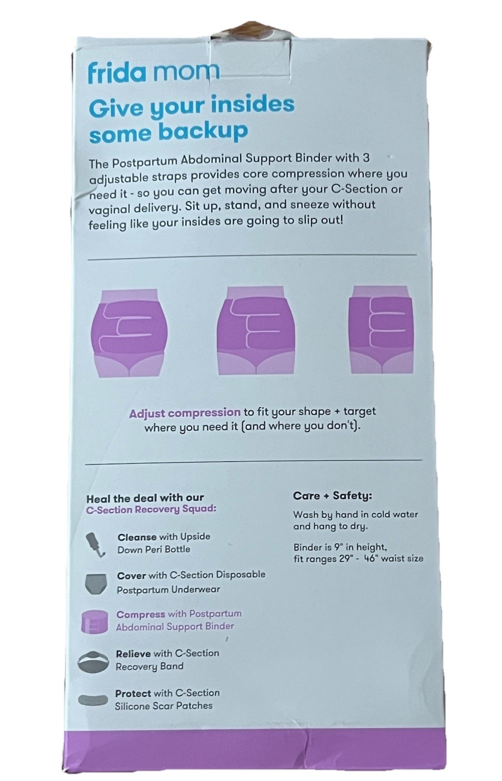 Frida Mom Postpartum Abdominal Support Binder C-Section/Natural Recovery NIB