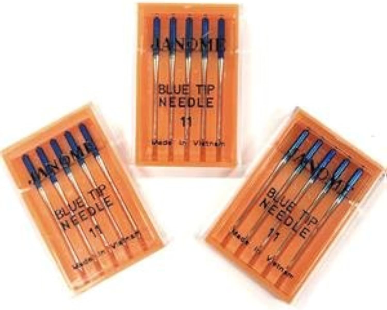 Janome Blue Tip Sewing Machine Needles Size 75/11, 3 X 5/Pk