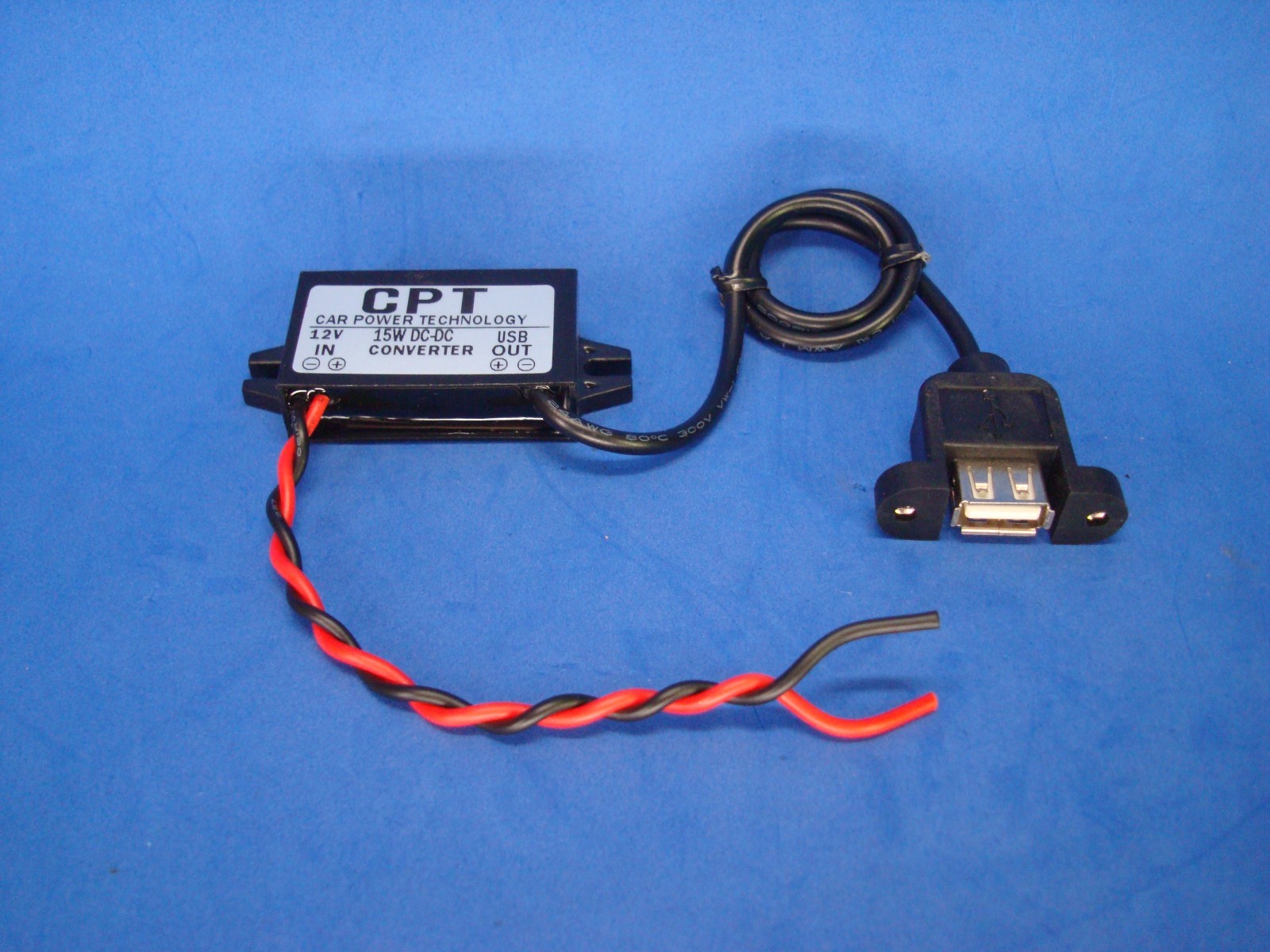 12V to 5-VOLT USB 3-AMP DC Converter Step Down Power Adapter Module Flush Mount