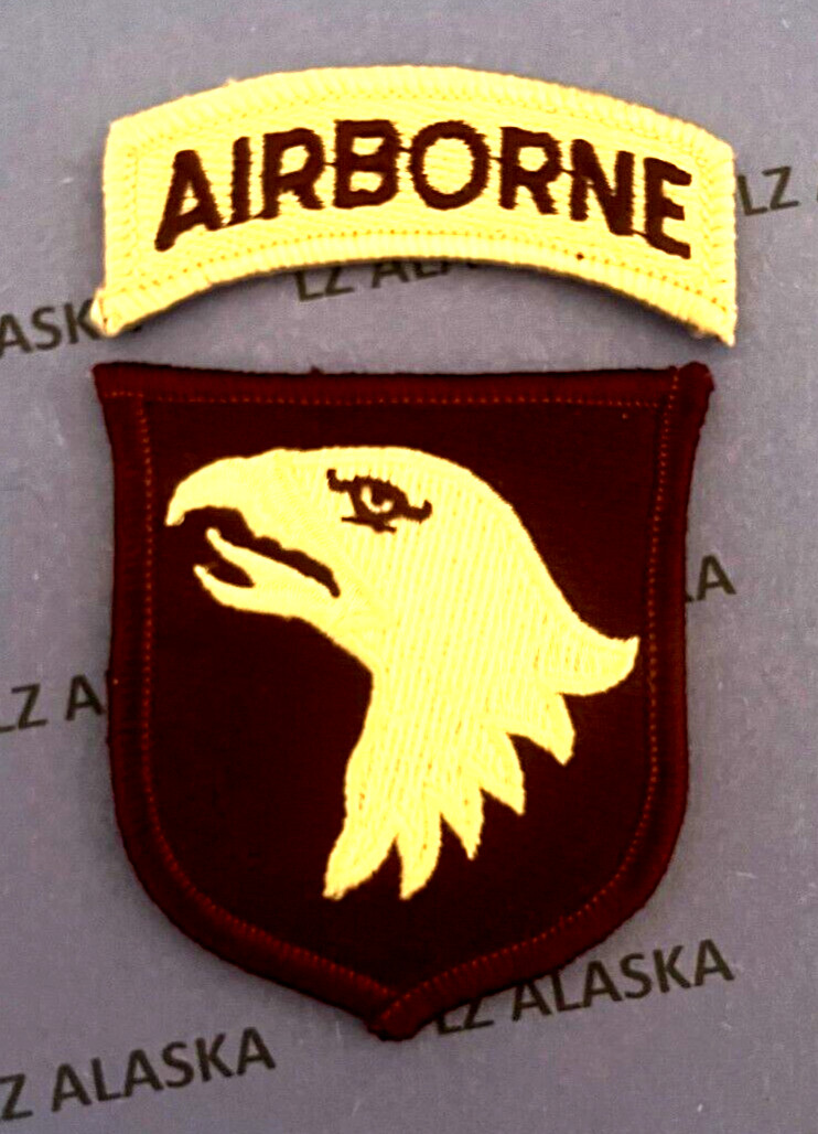 U.S. ARMY 101st AIRBORNE DIVISION SSI w/TAB 2 Pc. DESERT PATCH (USA5)