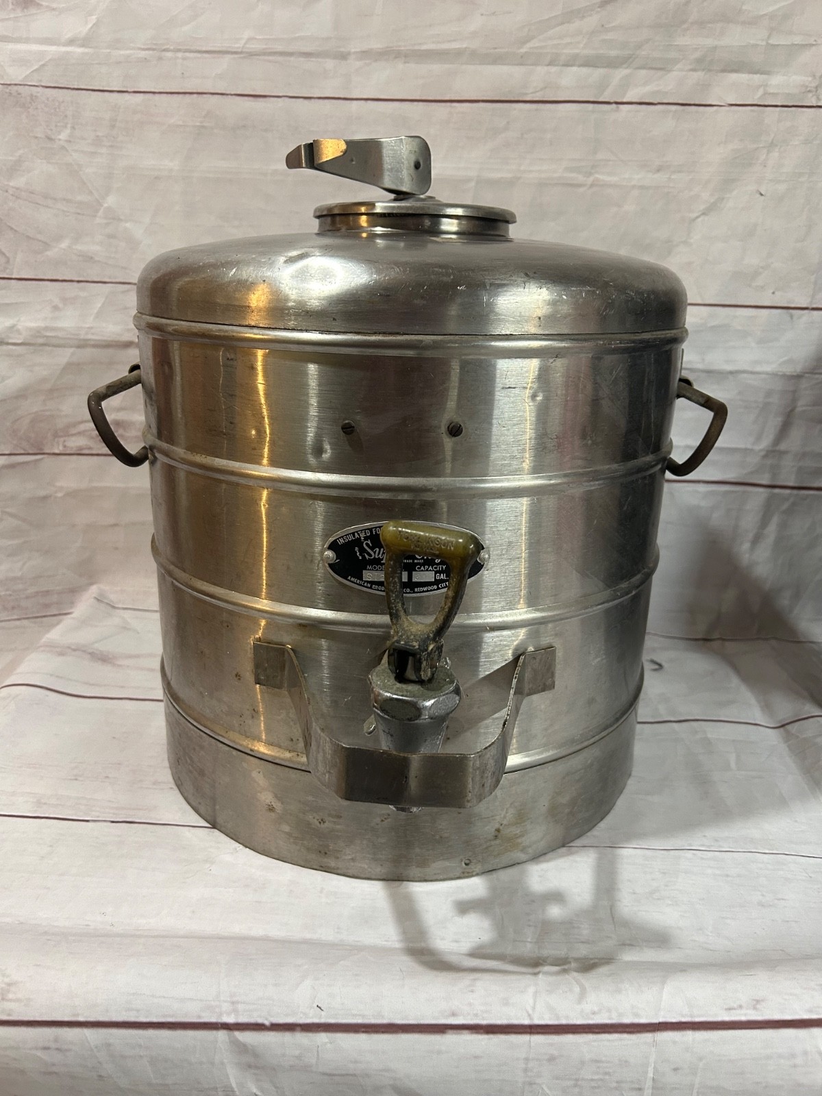 Vintage Super Chef Mil 3 Gallon Military Insulated Beverage Dispenser Container