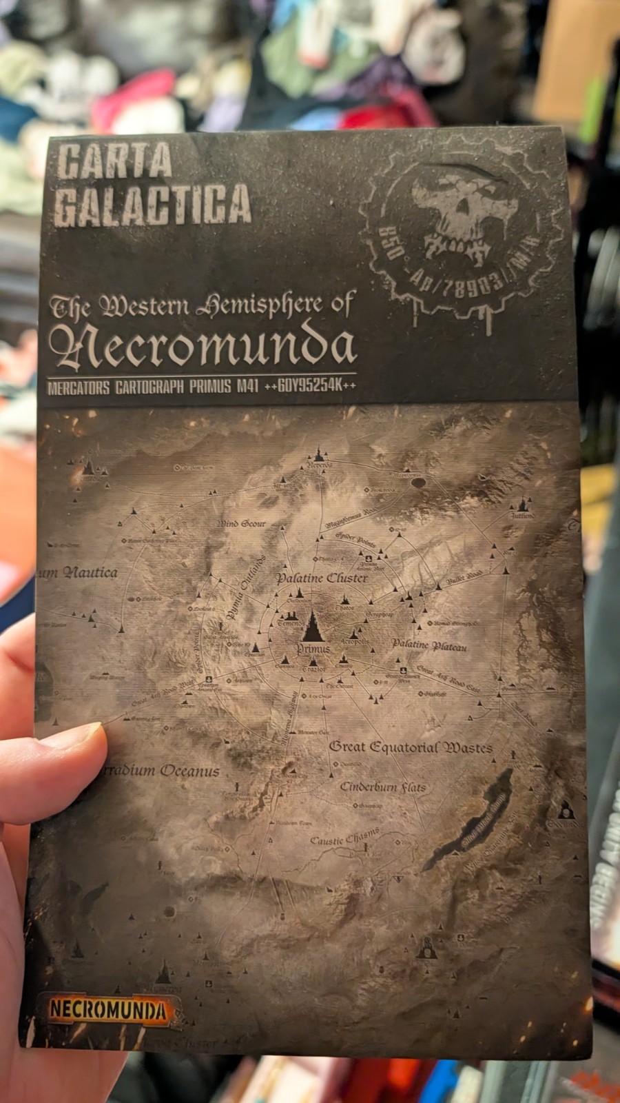 Carta Galactica The Western Hemisphere of Necromunda Ash Wastes Sealed Map Forge