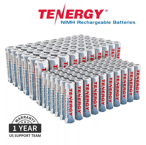 Tenergy PREMIUM Rechargeable AA AAA NiMH Batteries 2500mAh 1000mAh 1.2V Lot