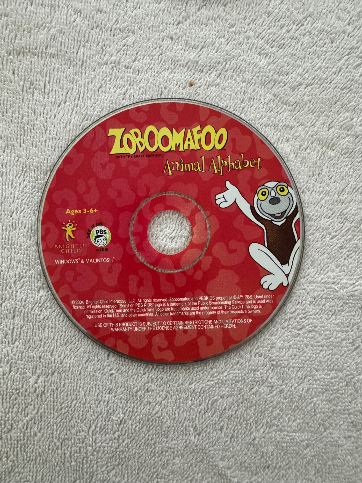 Zoboomafoo Animal Alphabet -2004 Brighter Child Interactive Windows/Macintosh