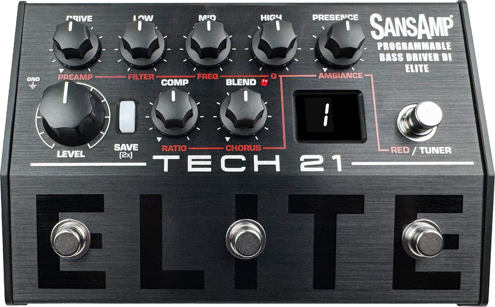Tech 21 SansAmp Programmable Bass Driver ELITE (Open Box)